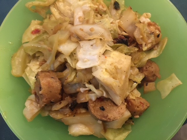 cabbage and sausage
