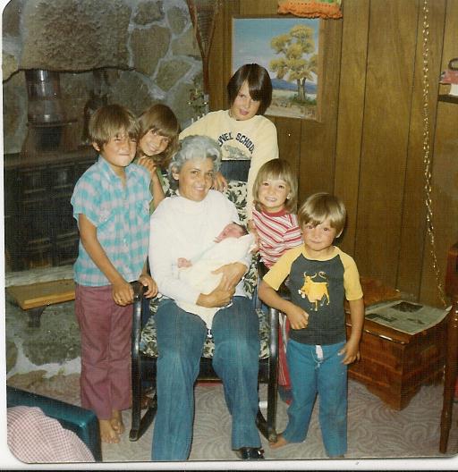 Clara Lee with Mabee Kids- Wendy, Carol, David, Jana, Paul, and Anna